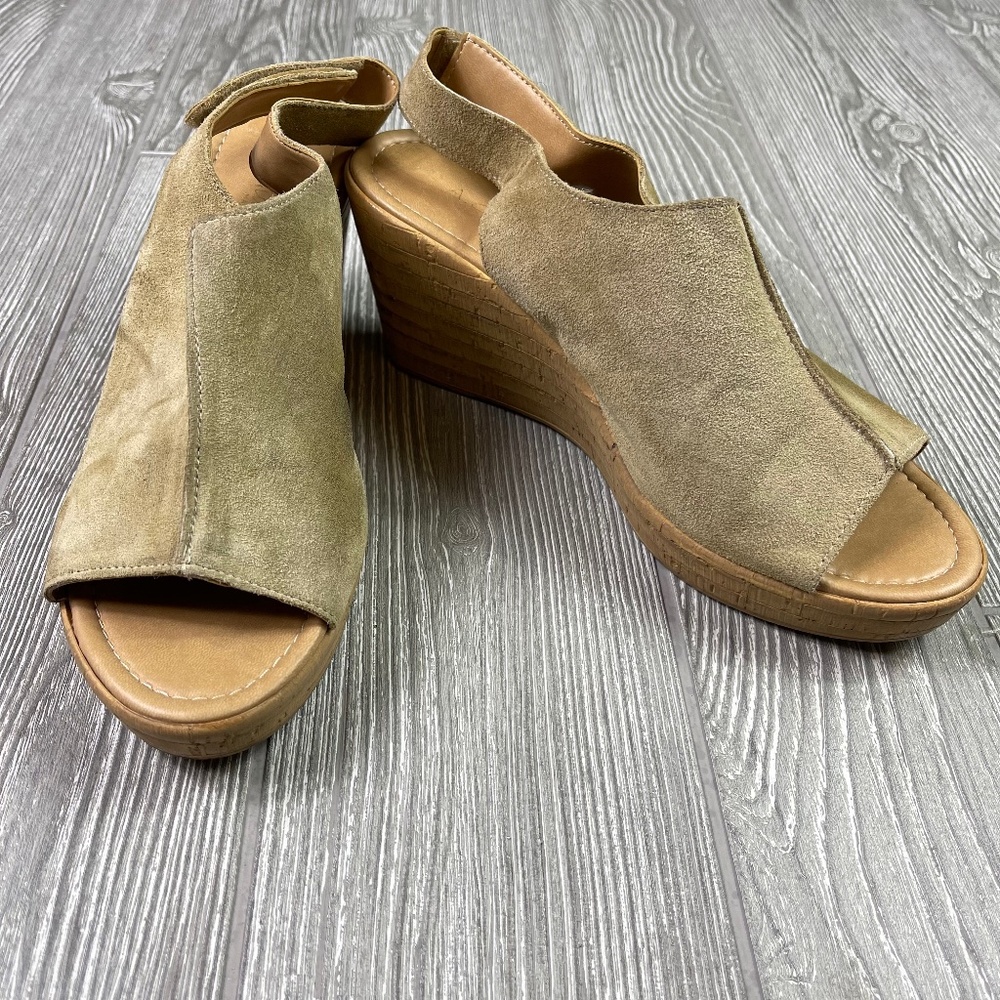 A.GIANNETTI Italian Platform Wedge Women's size 8.5 Tan Cork